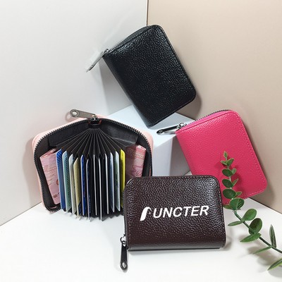 Women's PU Leather Zip Around Wallet Clutch Travel Purse