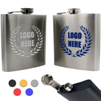 8 oz Stainless Steel Hip Flask Whiskey Jug Men Gift