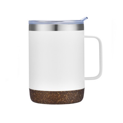 Mannitok Camp Mug with Cork Bottom, 12oz, White