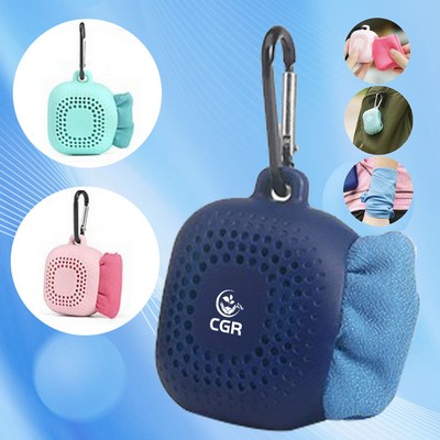 On-the-Go Chill Towel in Silicone Pouch