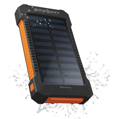 Chargeworx 10,000 mAh Solar Powered Power Bank