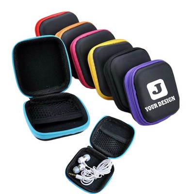 Square EVA Earphone Storage Case