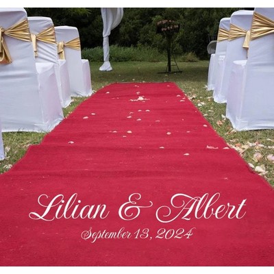 Custom Printed Red Velvet Aisle Runner Special