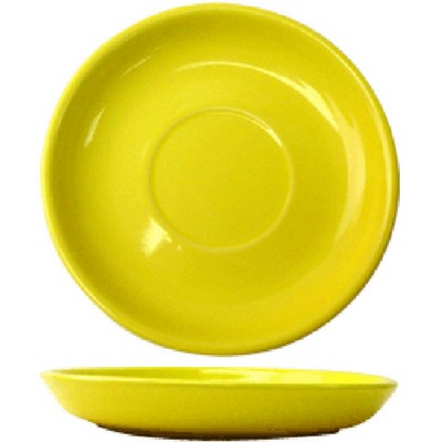 Vitrified Yellow Saucer to fit 3.5 Oz. Espresso Demitasse After Dinner Cup