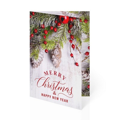 Rustic Sprigs Holiday Folded Calendar Cards