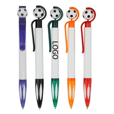 Retractable Soccer Shape Football Ballpoint Pen Fun Novelty