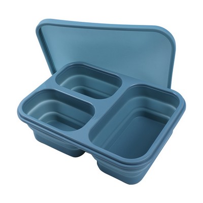 3 Compartment Collapsible Silicone Lunch Box