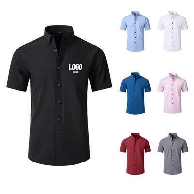 4-Way Stretch Short Sleeve Button Down Shirts