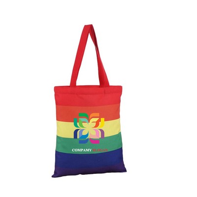 Rainbow Canvas Tote Bag