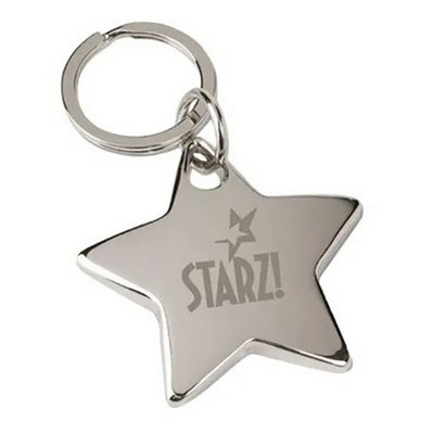 Star Shaped Metal Keychain