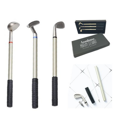 Deluxe Golf-Themed Ballpoint Pen Office Gift Set