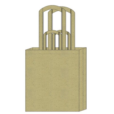 Double Handle Tote bag 14"x16"x4" Full Gusset -100% Natural Cotton Canvas -Self fabric Handles