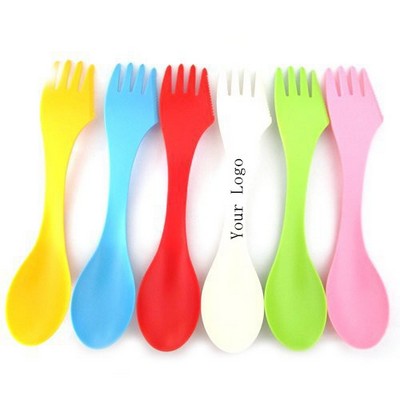 3-in-1 Plastic Spoon & Fork