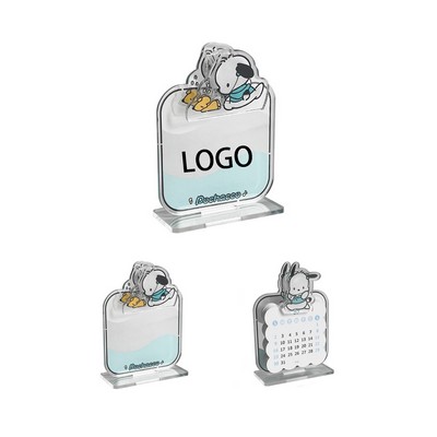 Acrylic Calendar Clip Tabletop Decoration