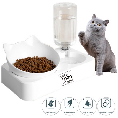 Pet Food and Water Bowl Set