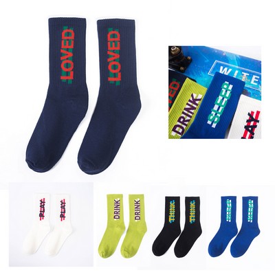 Teenager Letters Sports Tide Socks