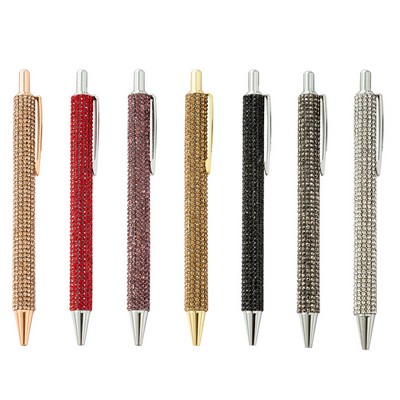 Full Diamonds Click Activated Metal Pen