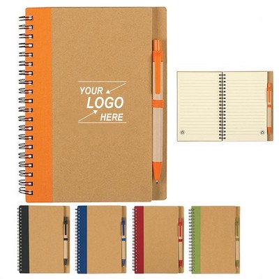 Recycled Spiral Notebook with Pen Set