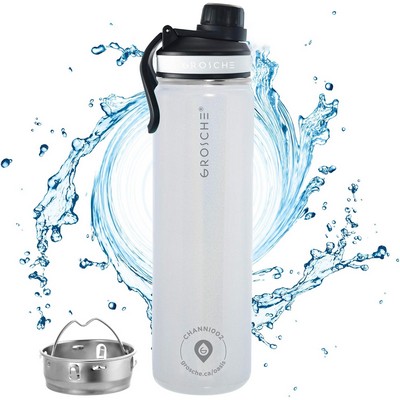 OASIS Infuser Water Bottle - Pearl - 650ml 22 fl oz