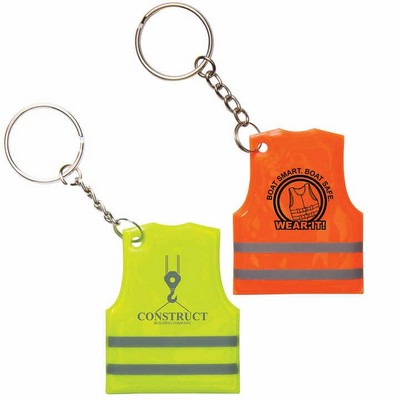 Reflective Safety Vest Key Chain