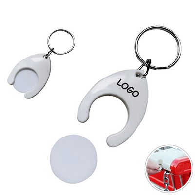 Shopping Cart Coin Trolley Token Keychain