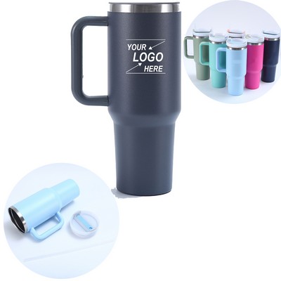 40oz Stainless Steel Travel Mugs w/ Snap Lids