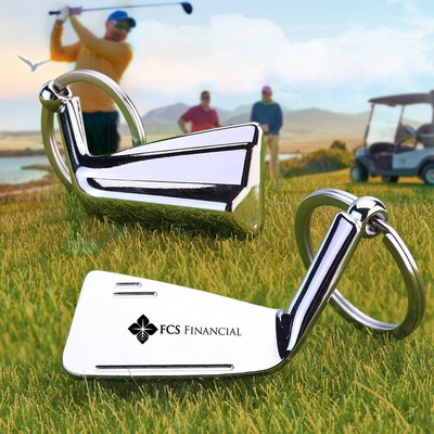 Metal Golf Club Key Chain