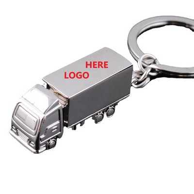 Semi Trailer Truck Keychain