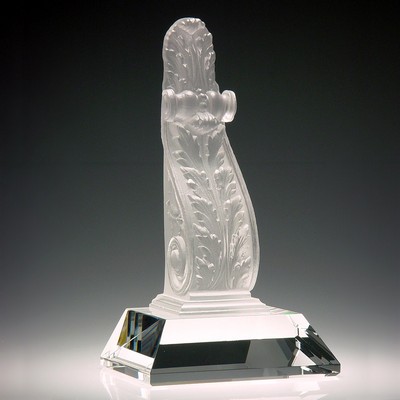 Elite Crystal Bookend Award, 9 3/8"H