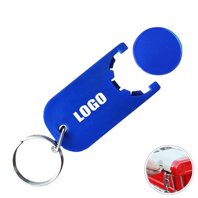 Shopping Cart Coin Trolley Token Keychain