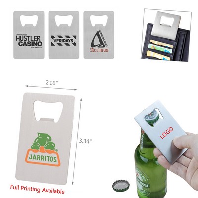 Slim Stainless Steel Credit Card Bottle Opener