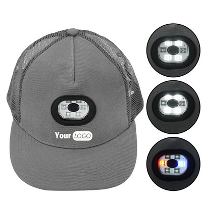 120 Lumens LED Light Baseball Cap Trucker Hat