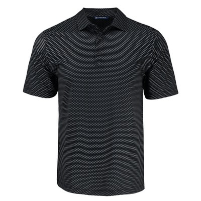 Cutter & Buck Pike Eco Shadow Check Print Recycled Mens Polo