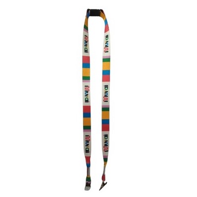 1" Dye Sublimated Double Ended Full Color Lanyard