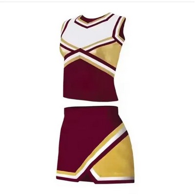 2 Piece Cheerleading Uniform w/Shell Top