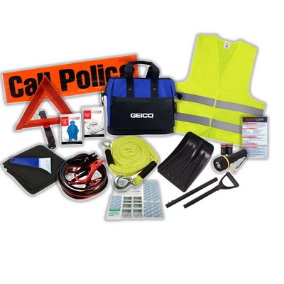 Cold Weather Auto Safety Kit w/6 Gauge Booster Cables & 24h Roadside Assistance