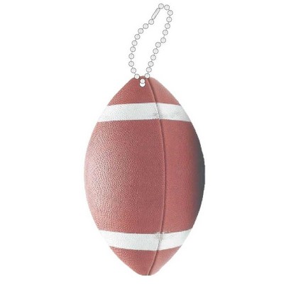 Football Promotional Key Chain w/ Black Back (8 Square Inch)