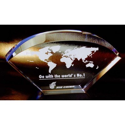 Optic Crystal Beveled Shell Award