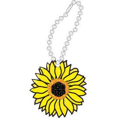 Sunflower Promotional Line Key Chain w/ Black Back (3 Square Inch)