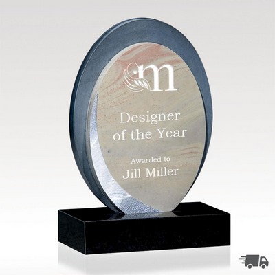 Custom Oval Slate Award - Oh-Mega