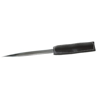 Black Leather Letter Opener