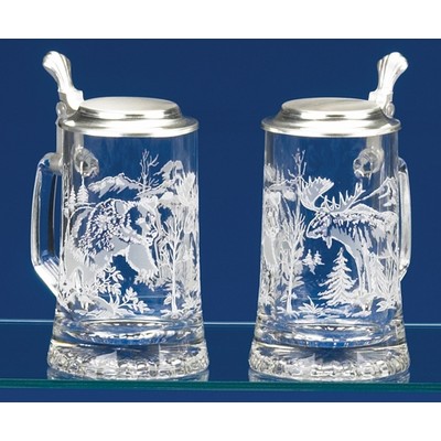 Glass Bear/Moose Stein Mug