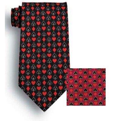 Full House Maroon Novelty Tie