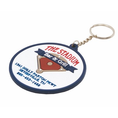 Soft PVC Key Tag 2D (3.97" - 4.3" Diameter)