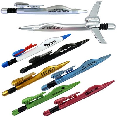 Delightful Airplane Ballpoint Custom Pens With Folding Wings - Air Force, Navy, Aerospace