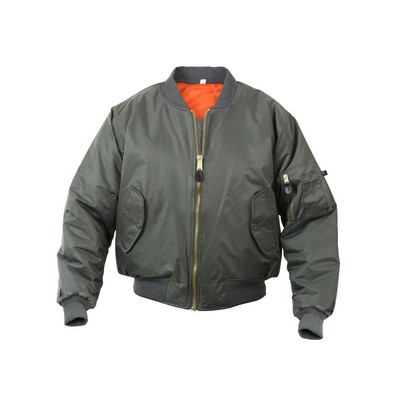 Adult Sage MA-1 Military Flight Jacket (4XL)