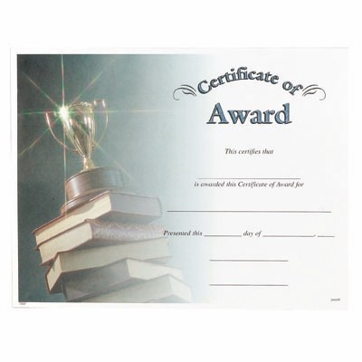 Certificate of Award