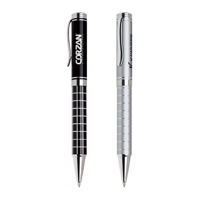 Jefferson Aluminum Ballpoint Twist Action Pen w/Chrome Accents