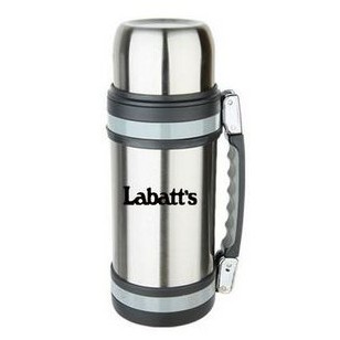 40 Oz. (1.2 Liter) Vacuum Insulated Wide Mouth Bottle w/ handle & carry strap