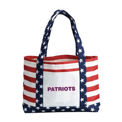 Patriotic Boat Tote Bag